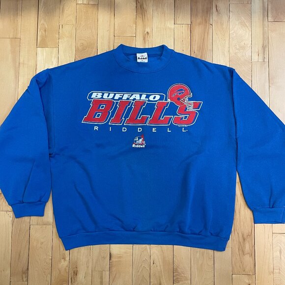 Vintage 1997 Buffalo Bills Crewneck Sweatshirt Ridell XL USA Made RARE